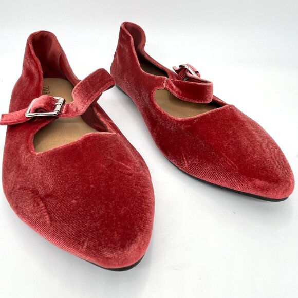 Torrid Berry Pink/Red Mary Jane Flats - Size 8WW - Picture 2 of 9